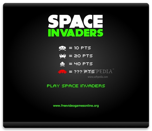Free Classic Space Invader Game